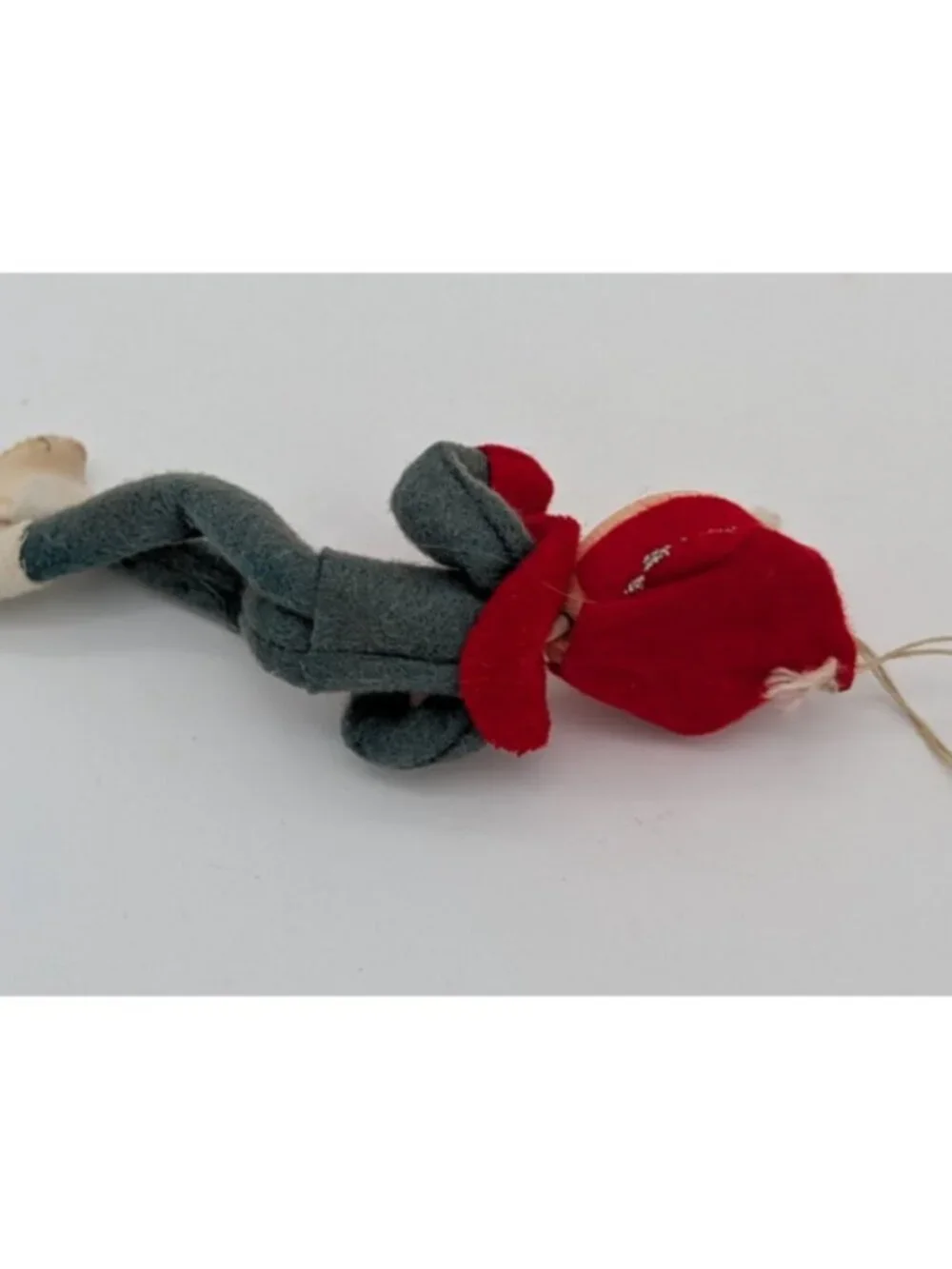 Vintage Japan Pixie Elf Knee Hugger Felt Ornament Christmas MCM  Kitschy